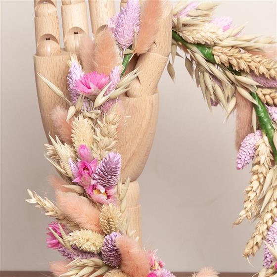 Pink Dried Flower Crown