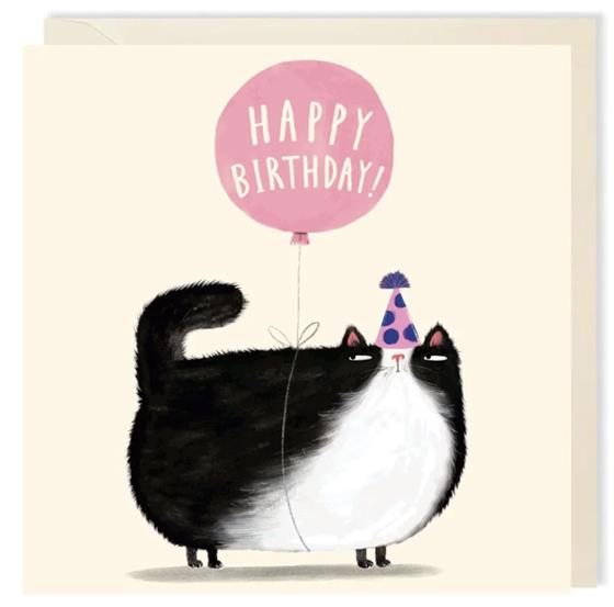 Fat Cat Greeting Card