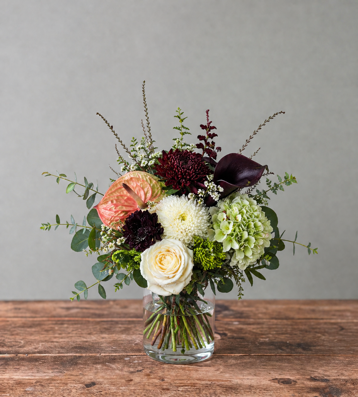 Burgundy Frost Table Vase