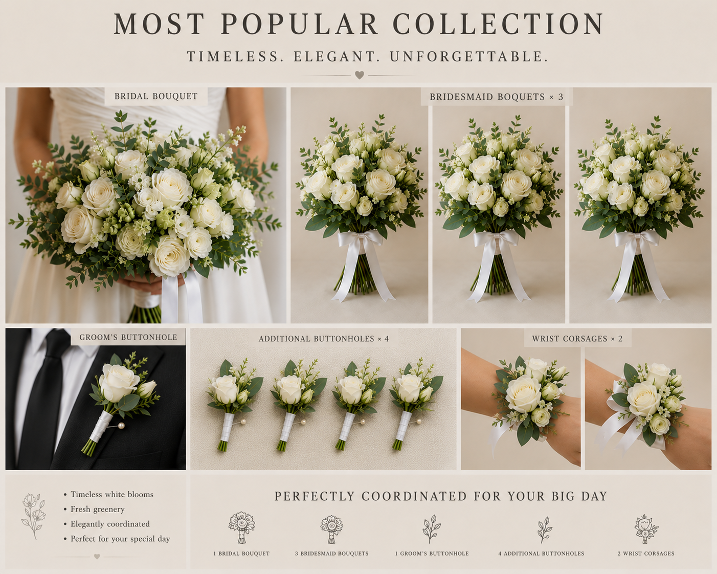 Most Popular Classic White Wedding Package