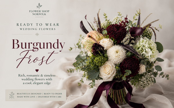 Burgundy Frost Wedding Flowers