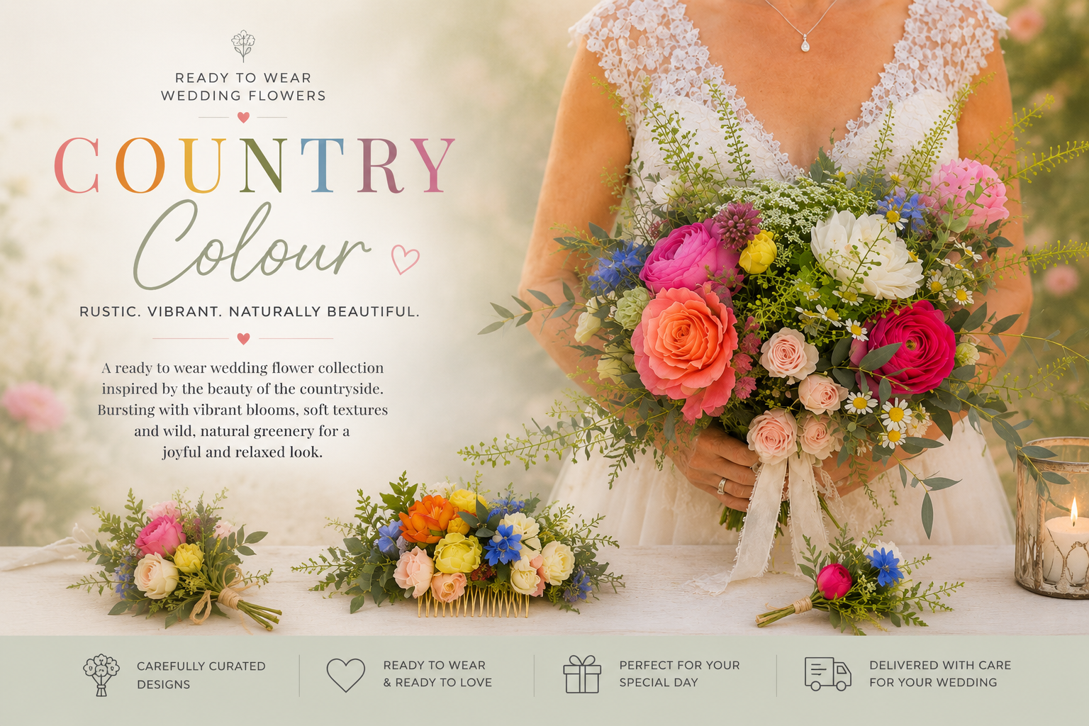 Country Colour Wedding Flowers