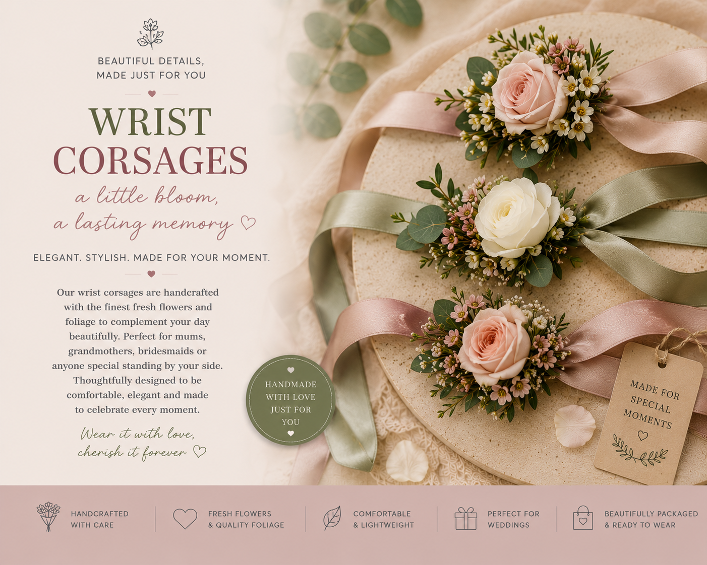 Wedding Wrist Corsages