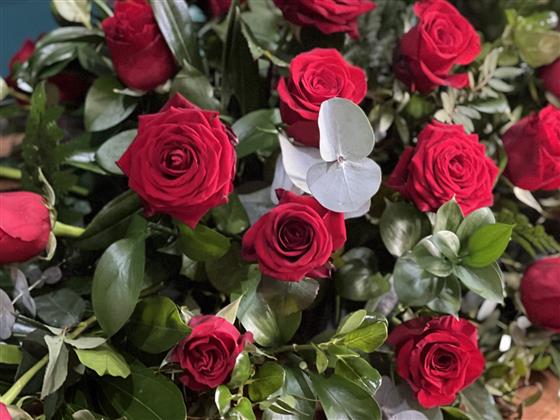 Red Rose Coffin Spray