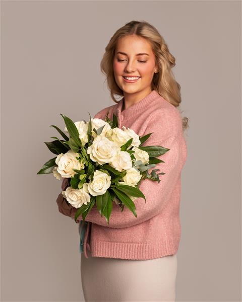 Dozen Long Stemmed White Roses