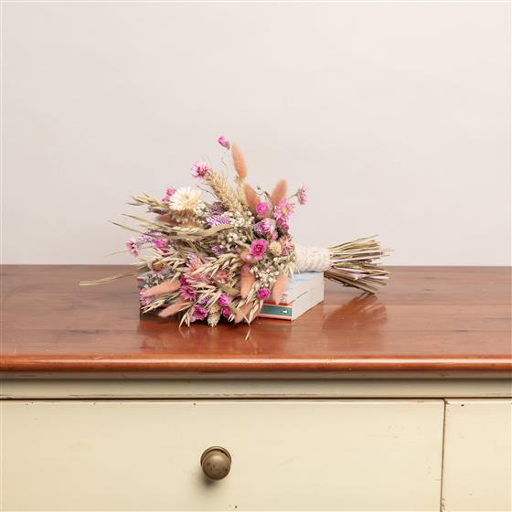 Pink Dried Bridesmaid Bouquet