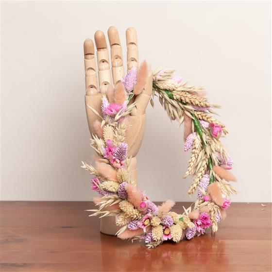 Pink Dried Flower Crown