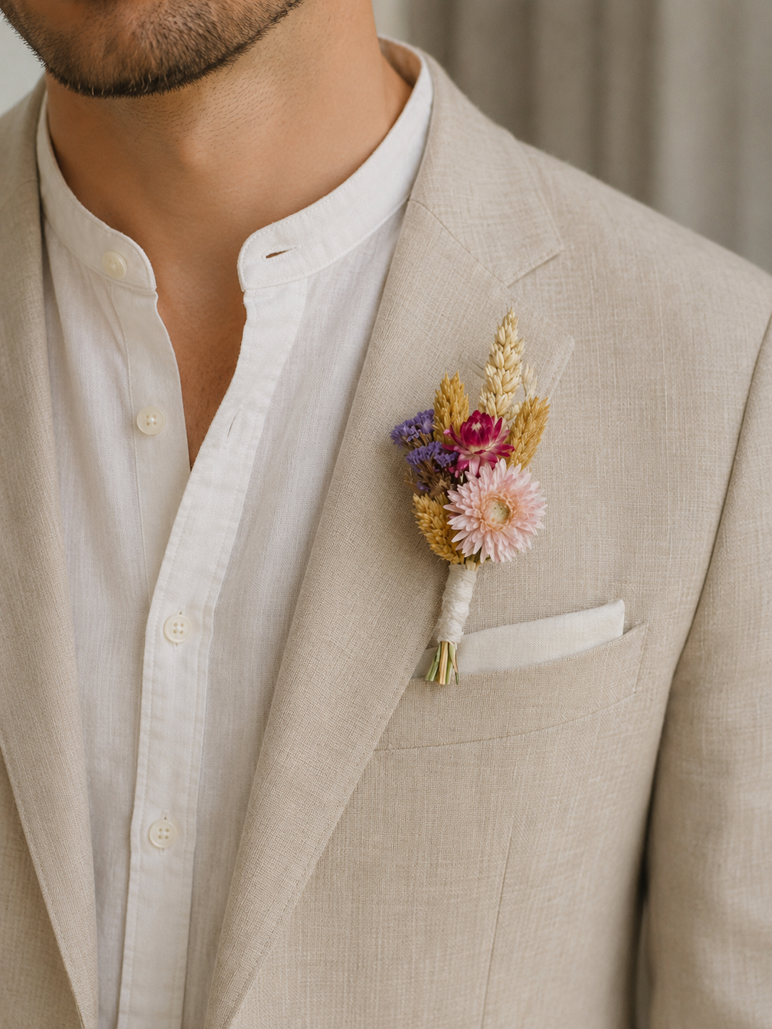 Pink Dried Buttonhole