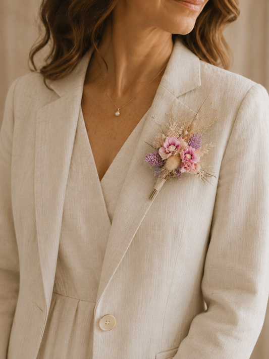 Dried Pink Ladies Corsage