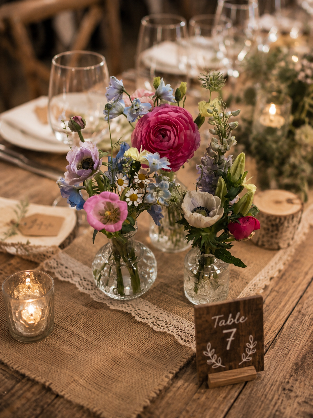 Country Colour Trio Of Vases