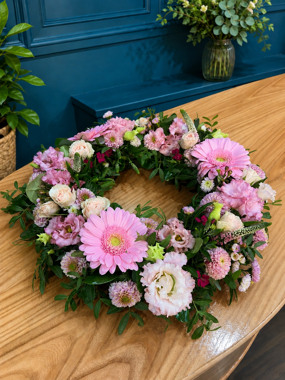 Pink Funeral Wreath