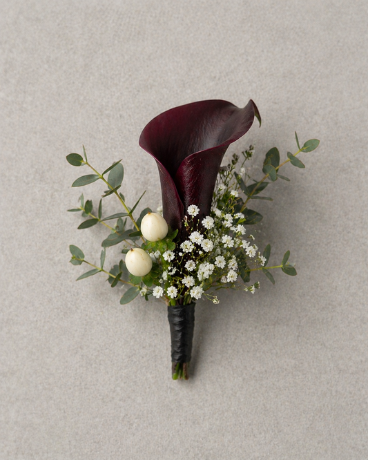 Burgundy Frost Buttonhole