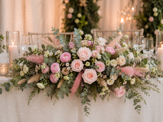 Blush Boho Top Table Arrangement