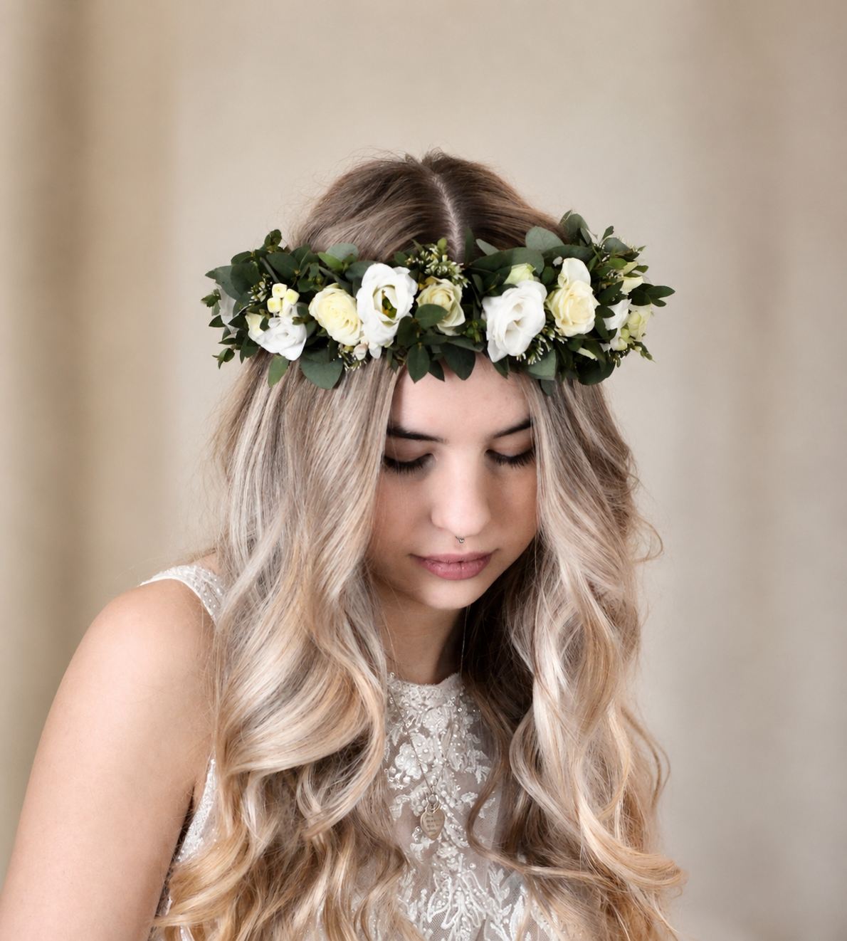 Flower Crown Classic White