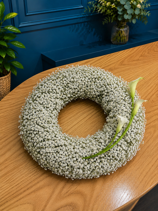 Gypsophila & Calla Lily Wreath