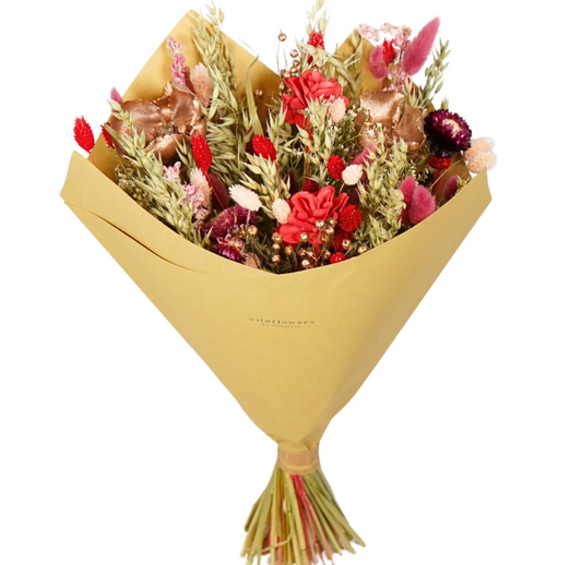 Classic Dried Red Bouquet