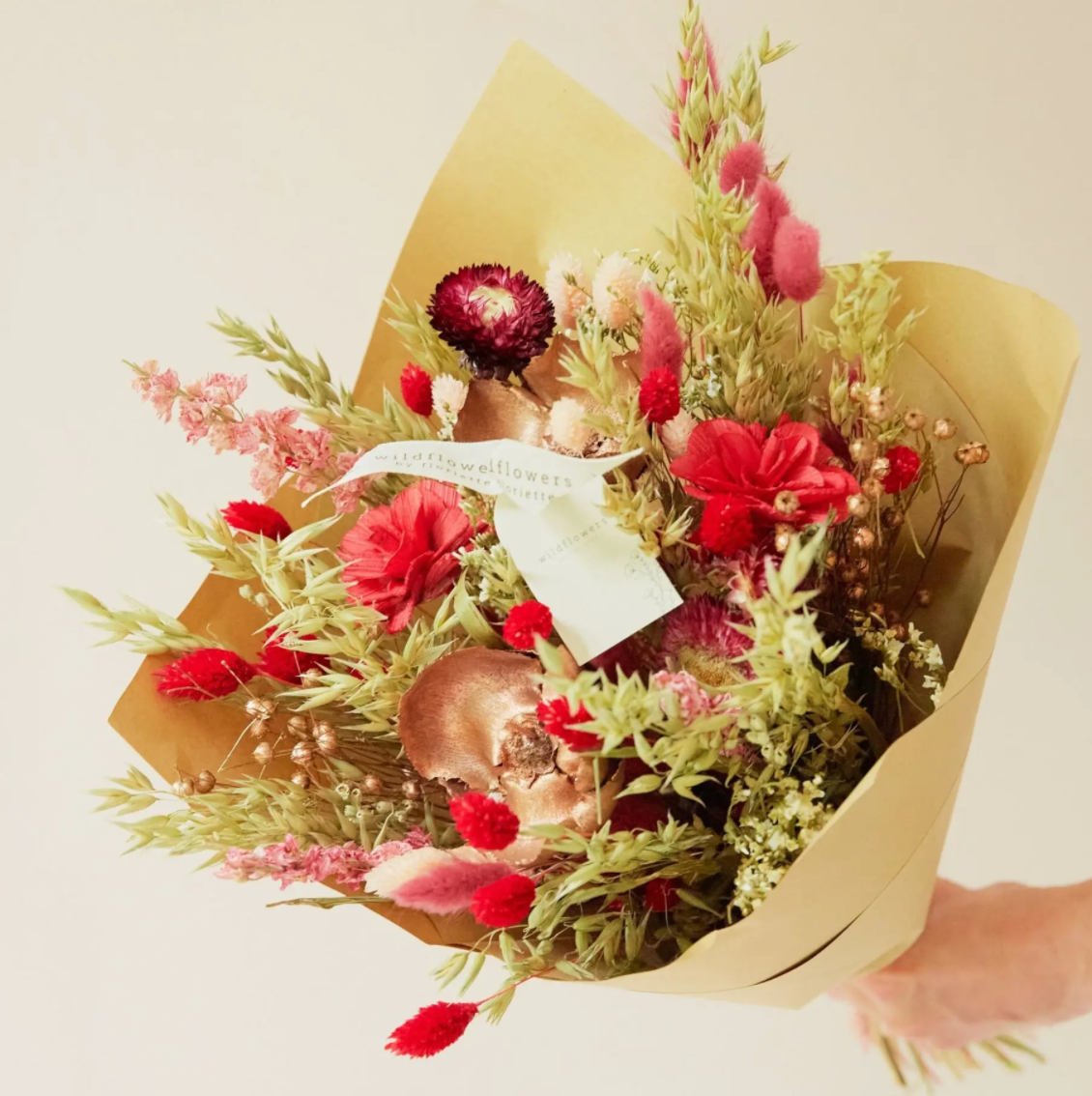 Classic Dried Red Bouquet