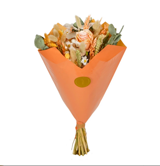 Artificial Peach Rose Bouquet