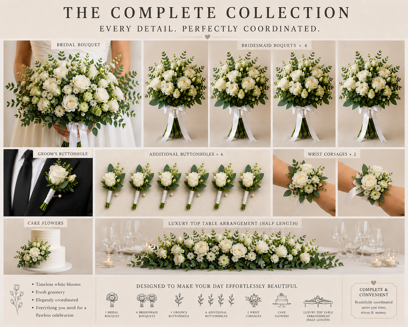 Classic White Wedding Package — Complete