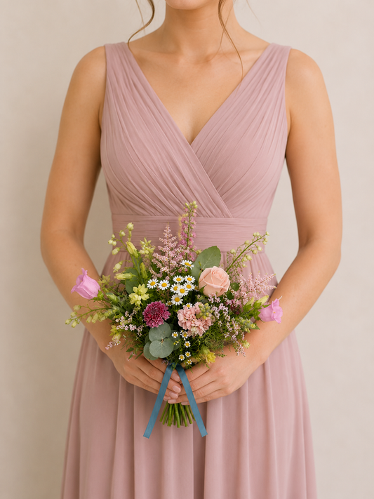 Pastel Cottage Garden Bridesmaid Bouquet