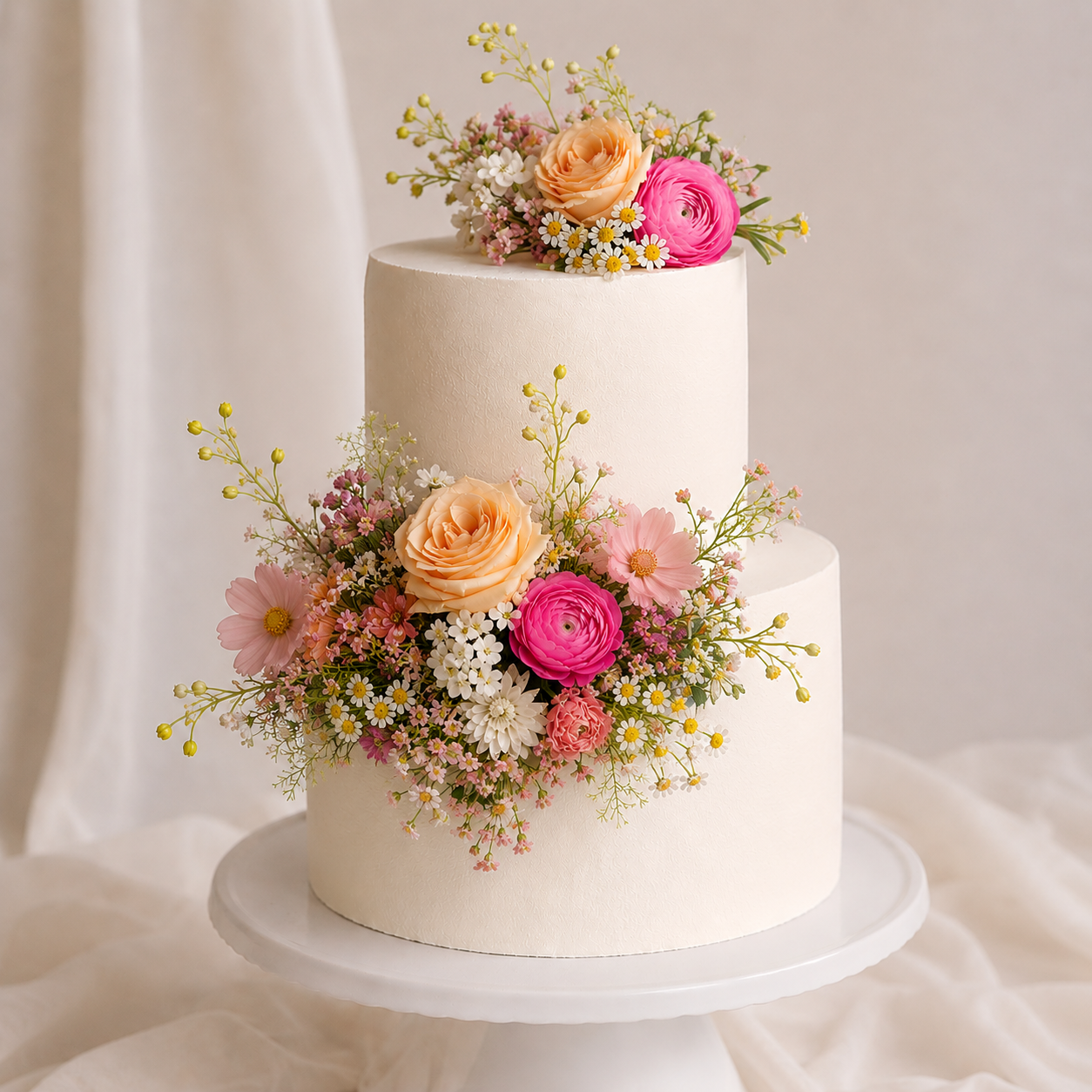 Colour Pop Cake Flowers